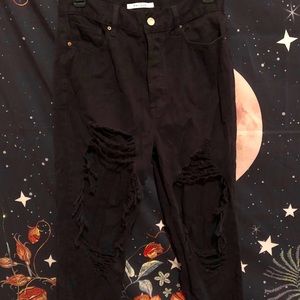 PacSun Black Distressed Jeans